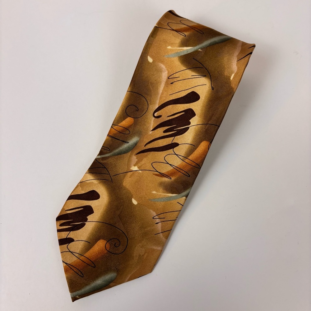 J. Garcia Limited Edition Like A Twittering Machine 100% Silk Tie Brown 60x3.75
